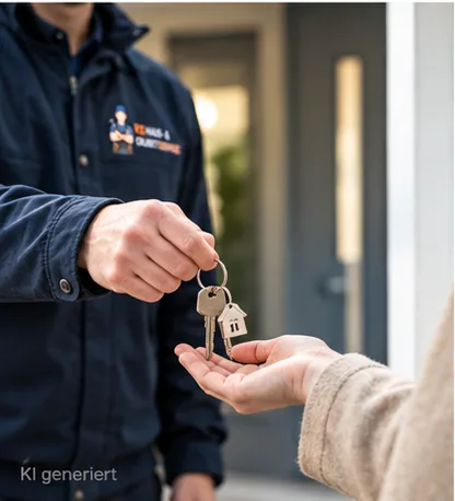 Schlüsselübergabe nach abgeschlossener Wohnungsaufbereitung